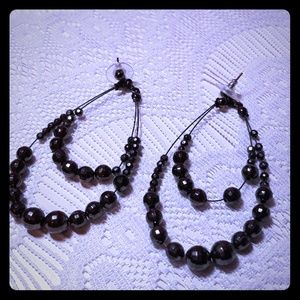 *Bundle 3/10* gunmetal beaded dangle earrings